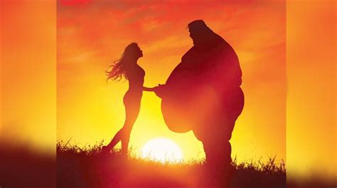 Woman and Fat Guy at Sunset | Know Your Meme