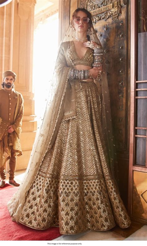 Buy Bollywood Sabyasachi Inspired silk brown bridal lehenga choli in UK ...