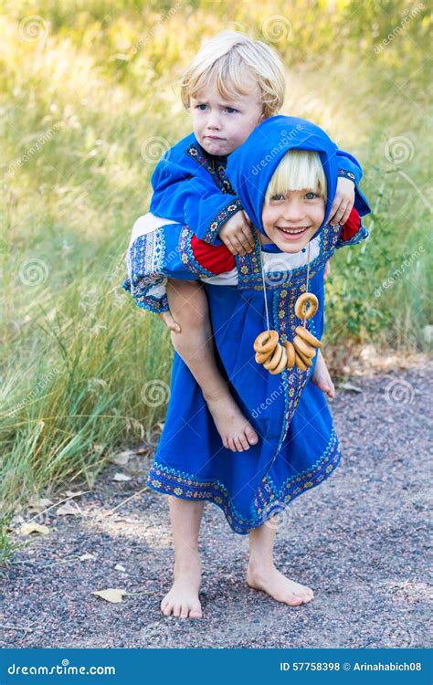 Russian kids stock photo. Image of children, blue, food - 57758398