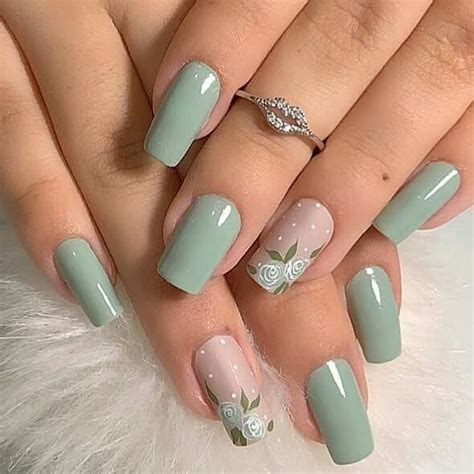 Unhas Verdes Com Filha Unica - Unhas decoradas verdes com filha única. | Green nails, Nails, Stylish nails