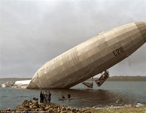 World War 1 Zeppelin WW1 Zeppelin Hovering Above A Battleship