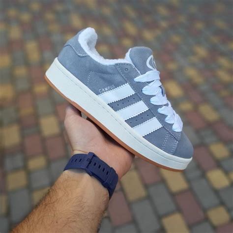 Кросівки Adidas Campus зимові, кросівки адідас кампус замшеві з хутром ...