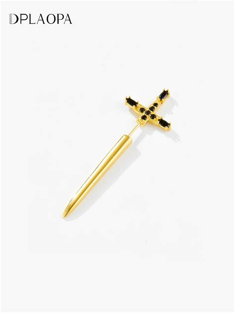 DPLAOPA-100-925-Sterling-Silver-Slay-Black-Gold-Gagger-Single-Long