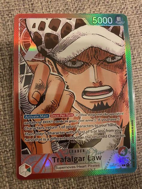 One Piece TCG Romance Dawn Trafalgar Law OP01-002 SUPER RARE | One ...
