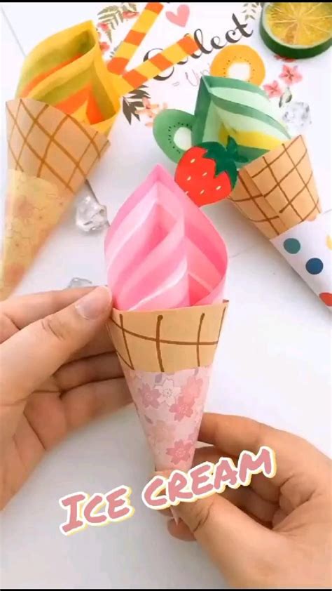 paper ice cream cone paper craft artofit