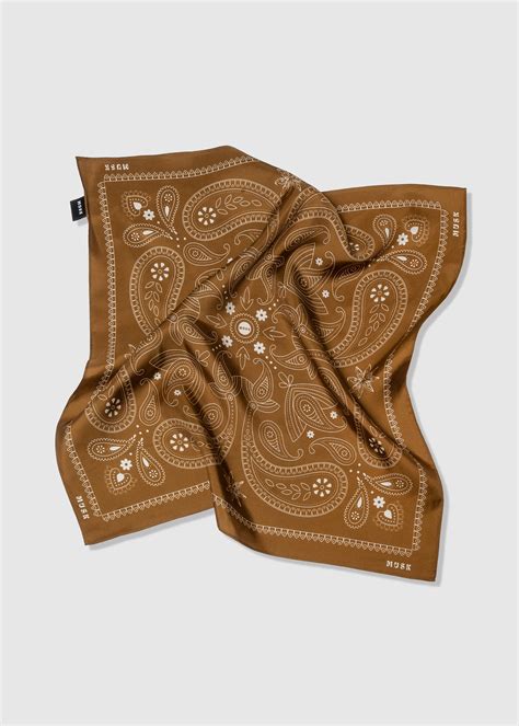 silk bandana brown musk