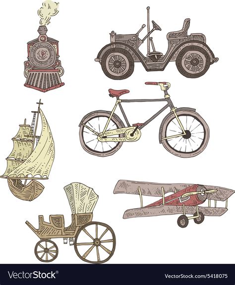 Vintage transportation Royalty Free Vector Image