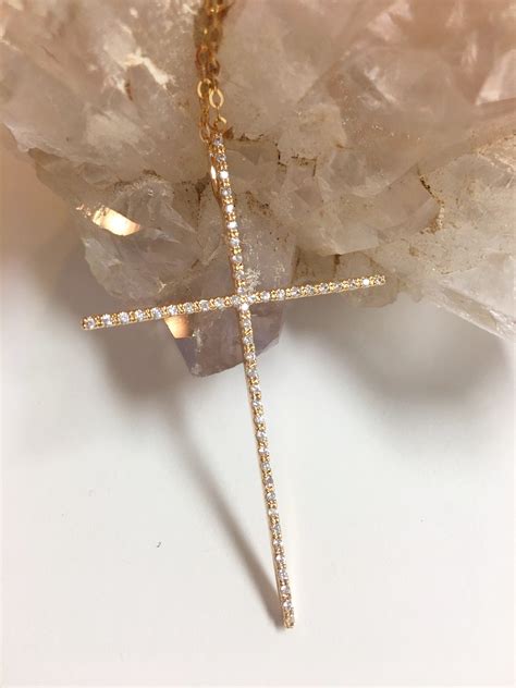 Gold Cross Necklace - Etsy