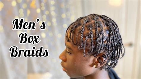 Men’s Mini Box Braids Tutorial on Short Hair | Protective Natural Hairstyles for Teen Boys & Men ...