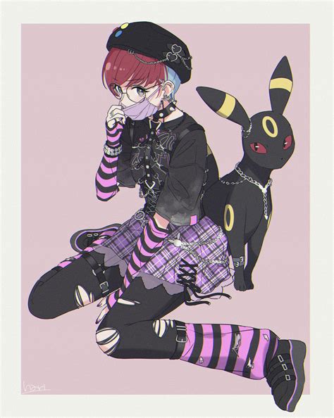 umbreon and penny (pokemon and 1 more) drawn by hari611 | Danbooru