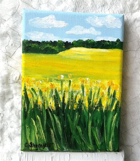 Corn Field Painting Summer Painting Landscape Painting Flower Painting ...