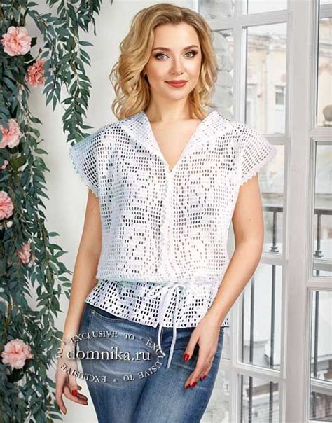 Вяжем женские летние кофточки | Crochet lace blouse, Fashion, Crochet ...