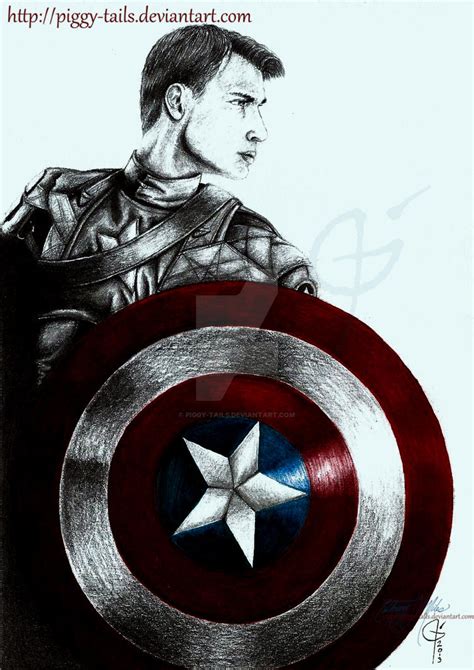 Captain America Sketch by piggy-tails on DeviantArt