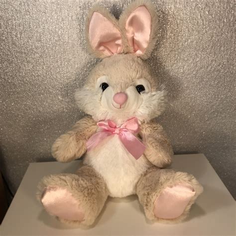 Easter Bunny Rabbit Plush Pink Bow Big Ears CUTE + SOFT Walgreens 11