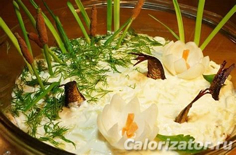 Салат Рыбки в пруду - как приготовить, рецепт с фото по шагам ...