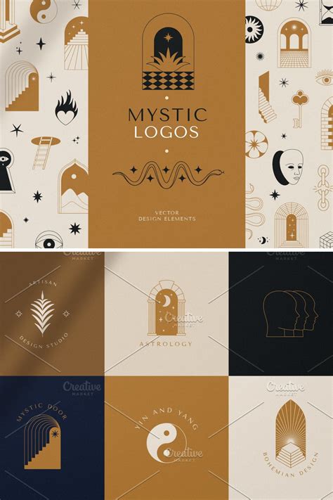 Mystic logos - vector elements | Mystic logo, Abstract logo, Branding ...