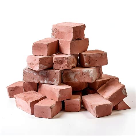 premium ai image big pile  bricks isolated