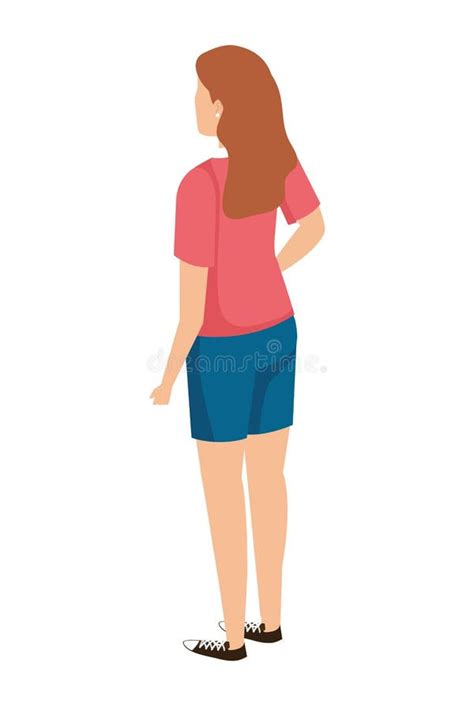 cute young woman  character stock illustration illustration