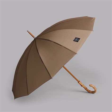 Recycled Classic Beige Bamboo Umbrella - Rain and Son - Classic and ...