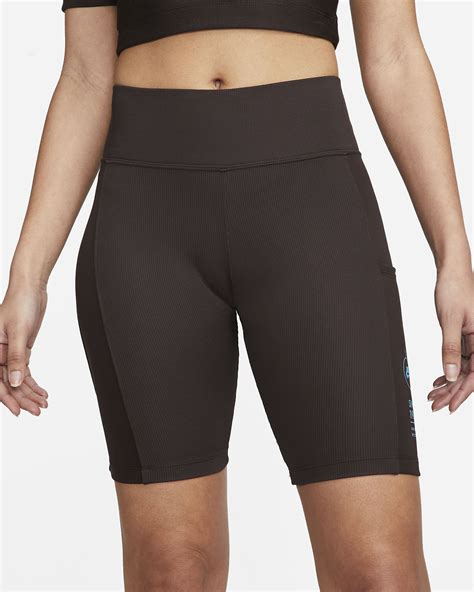 Nike Sportswear Women's Mid-Rise Ribbed Biker Shorts. Nike NZ