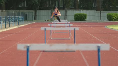 hurdling stock video footage   hd  clips