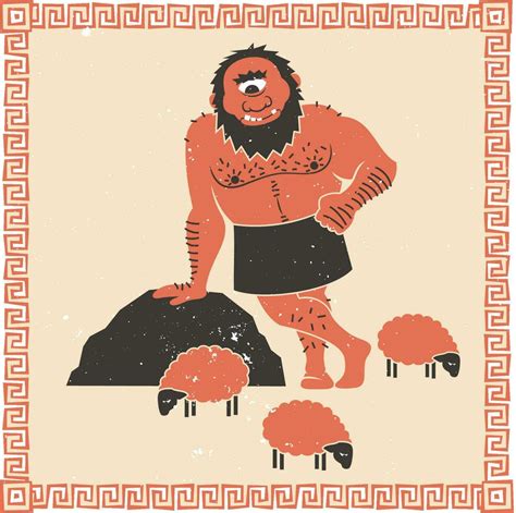 Cyclops Polyphemus on White 35522298 Vector Art at Vecteezy