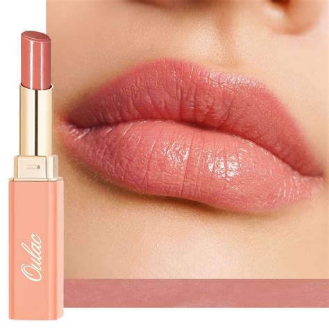 Amazon.com : Oulac Moisturizing Shine Pink Peach Lipstick for Women - 2