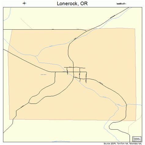 Lonerock Oregon Street Map 4143400