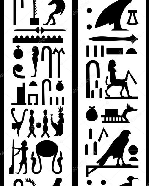 seamless hieroglyphs — Stock Vector © angelp #5332861