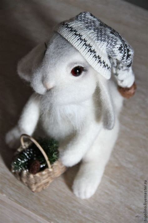 Зайка Крош | Felt animals, Needle felted bunny, Needle felted animals