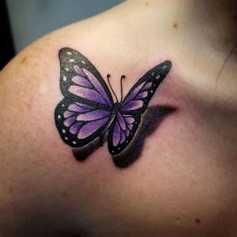 purple butterfly tattoo ideas