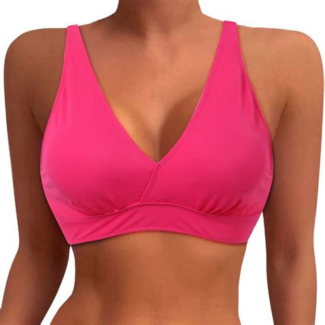 Women Plus - Size Bikini Top - Large Bust, Full Coverage, Sport Bra