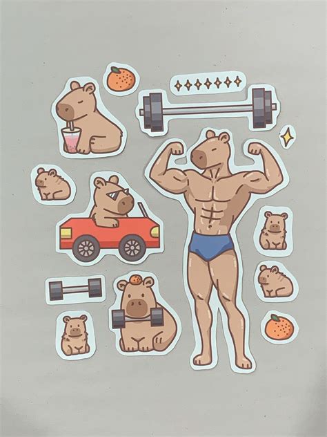 Capybara Stickers contains 14 Stickers - Etsy Australia