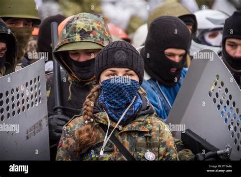 Members of the Azov Battalion in Kiev during the Euromaidan anti ...