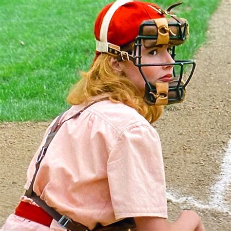 Dottie Hinson (Geena Davis), catcher, Rockford Peaches, A League of ...