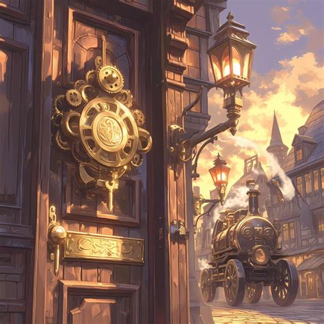 Premium Photo | Steampunk Doorbell Timeless Charm Meets Modern Elegance