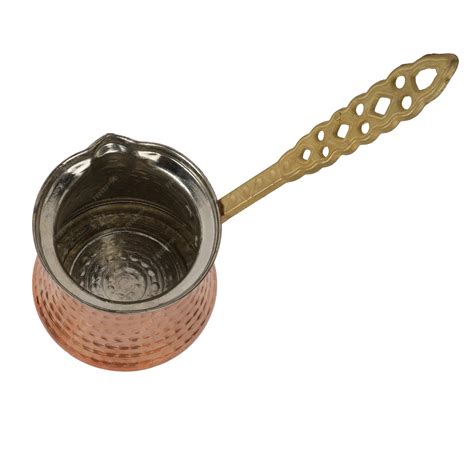 Premium Photo | Copper turk to turkish coffee isolated on white ...