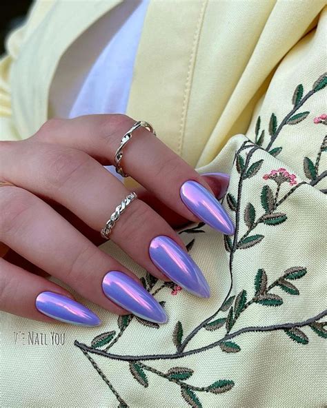 Втирка на ногтях🎆Сиреневые ногти🎆Дизайн ногтей | Violet nails ...