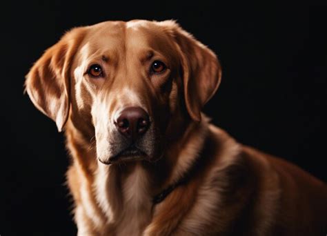 Premium Photo | A red labrador retriever dog