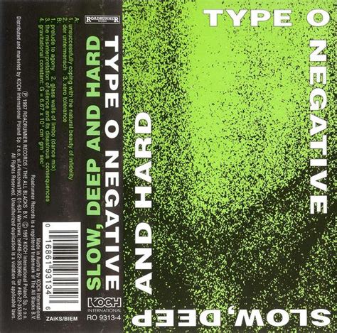 Type O Negative - Slow, Deep And Hard (Cassette, Album) | Discogs