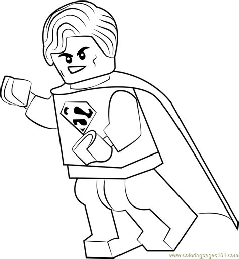 Lego Superman Coloring Page for Kids - Free Lego Printable Coloring ...