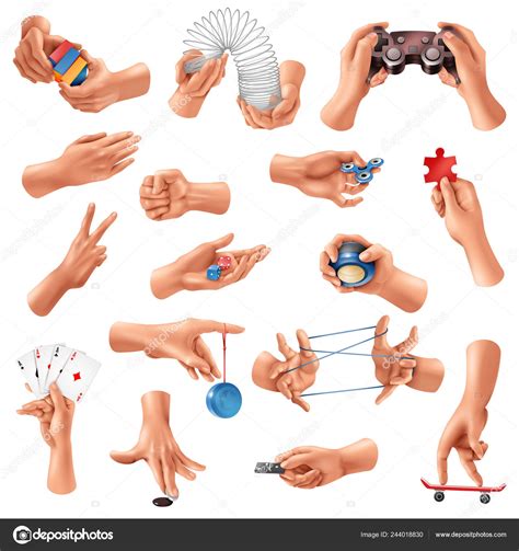hand games set stock vector  cmacrovector