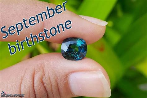 September birthstone. Sapphire. Blue color. New update 2025