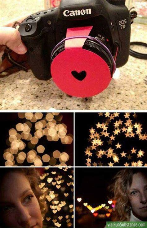 DIY camera lens cover for shaped bokeh photo effect | DIY Tag