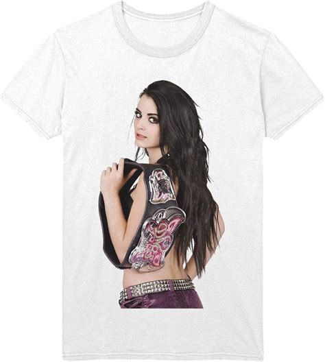 Paige English Diva Print Wrestling White T Shirt WWE: Amazon.de: Bekleidung