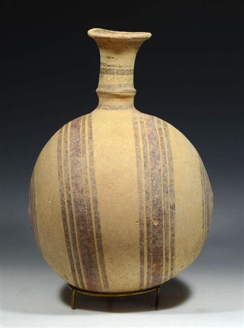 Cypriot Bichrome Pottery Barrel Shape Flask – Art for Eternity