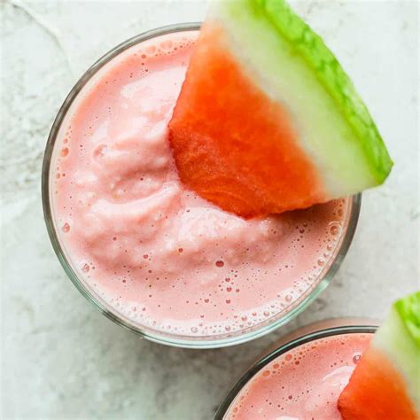 watermelon smoothie  wooden skillet