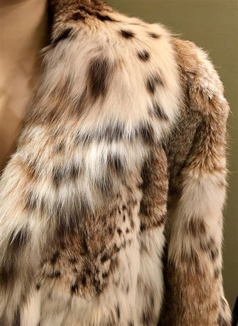 Sexy Natural Spotted Lynx 3 Quarter Length Ultra Soft High Fashion Fur