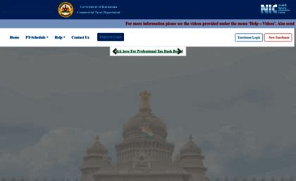 ptkarnicin website home page professional tax