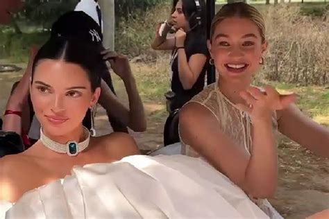 Kendall Jenner and Gigi Hadid Use Golf Buggy for French Fashion Show
